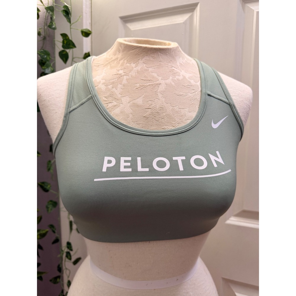 Nike x Peloton Dri-FIT Racerback Sports Bra Sage Green Medium Support M